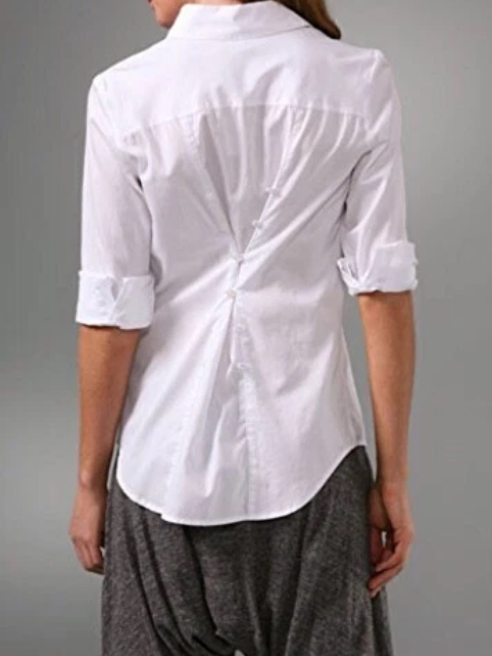 Light Blue Ladies Fancy Button-Down Shirt - Elizabeth & James- buttons down back